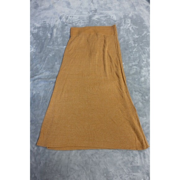 Free People Dresses & Skirts - NWT Free People Golden Hour Brown Size Medium Ribbed Knit Midi Skirt